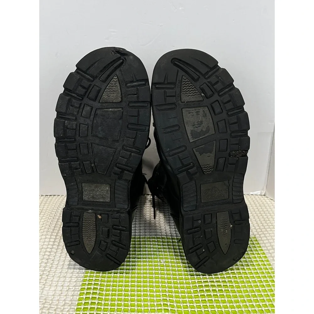 Thorogood Side Zip Duty Boots Men's Size 10.5 M Black Leather Tactical